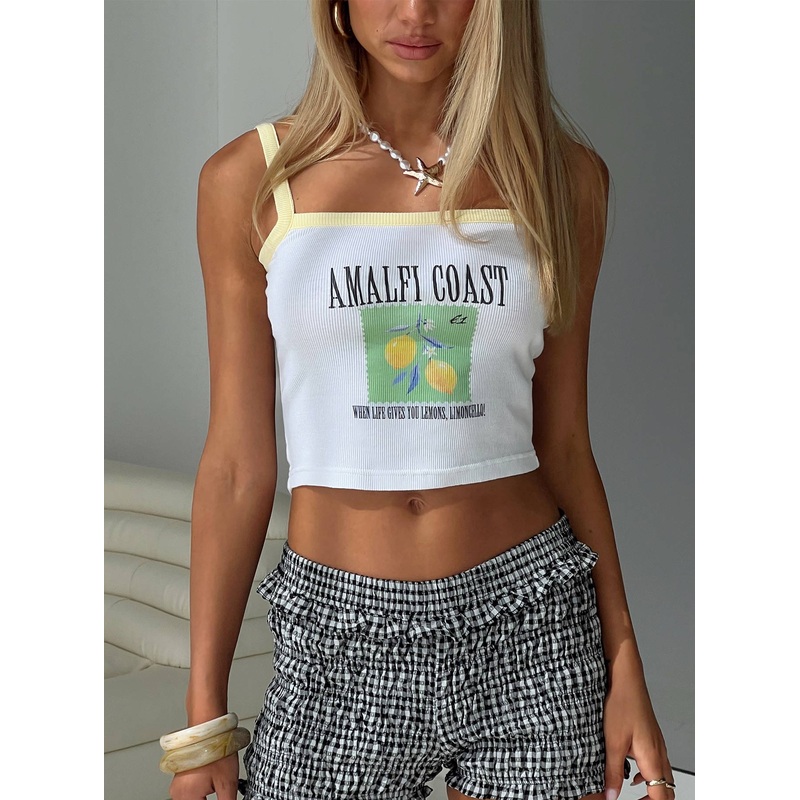 Amalfi Lemons Tank Top White