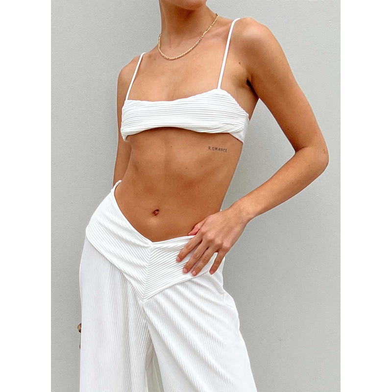 Mathea Plisse Bralette Ivory