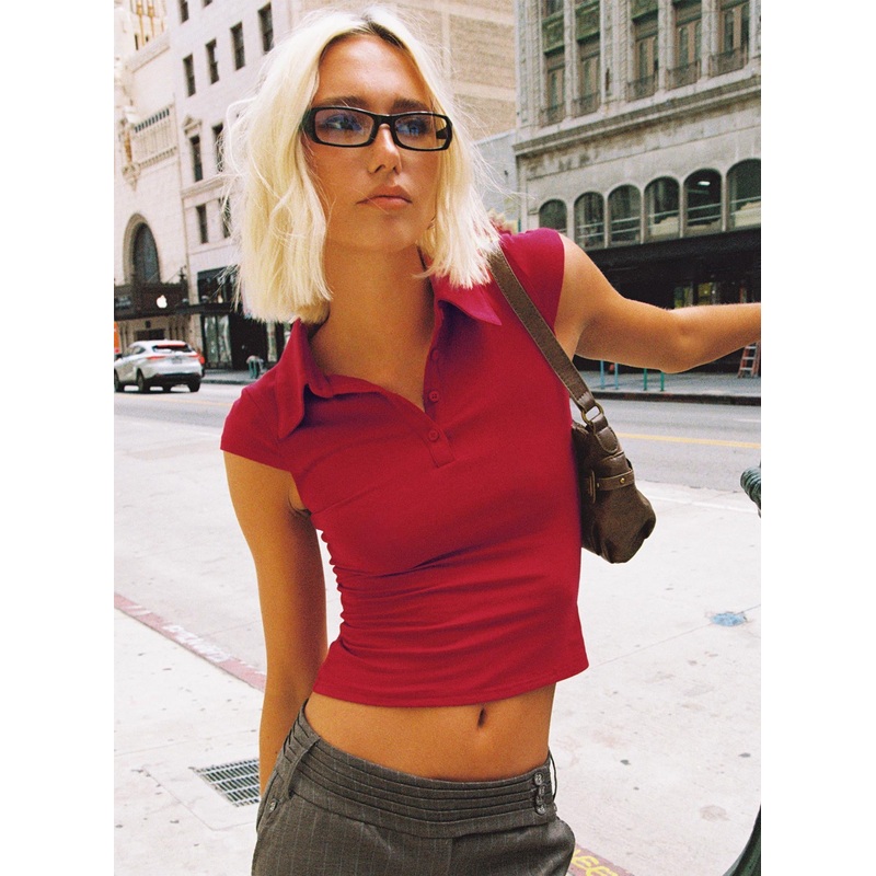 Prodigy Collared Polo Top Red