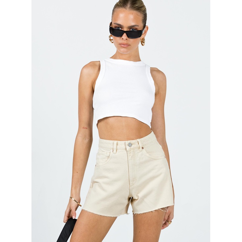 Abrand Venice Short Washed Ecru