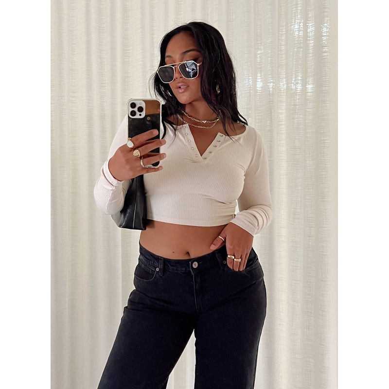 Leander Long Sleeve Top Beige