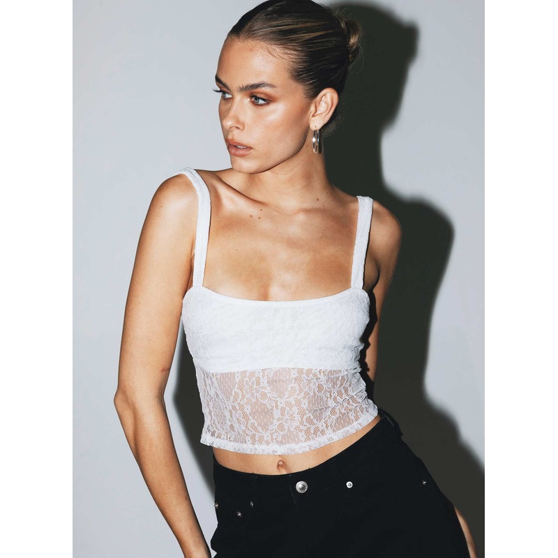 My Girl Lace Top White