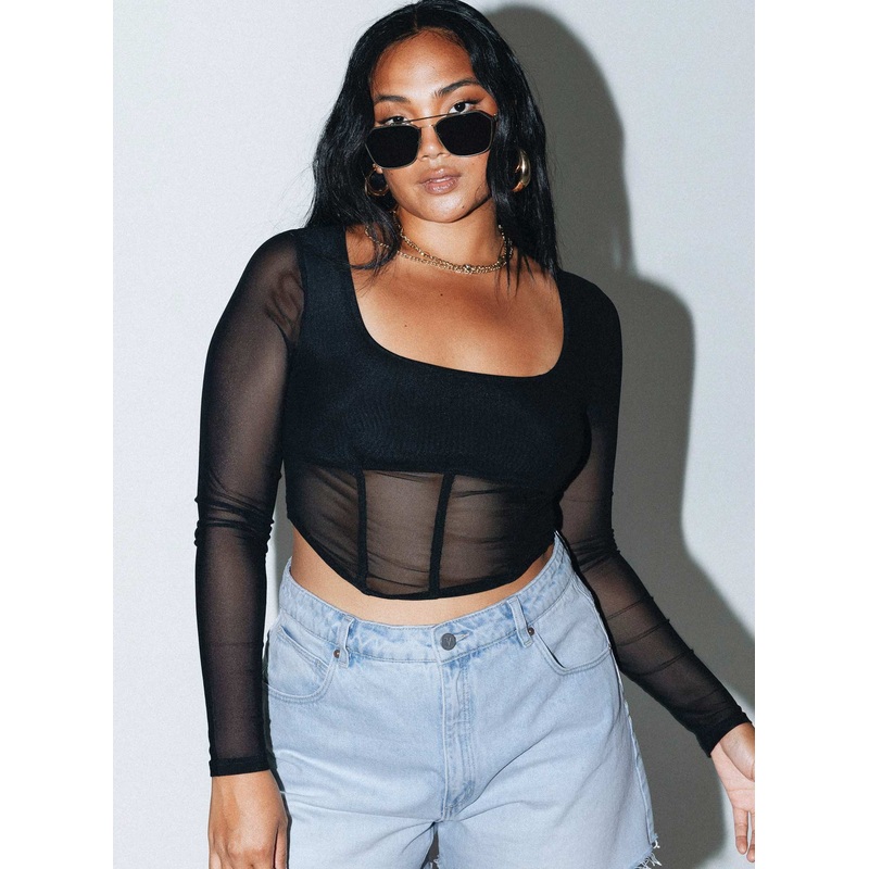 Powter Long Sleeve Top Black