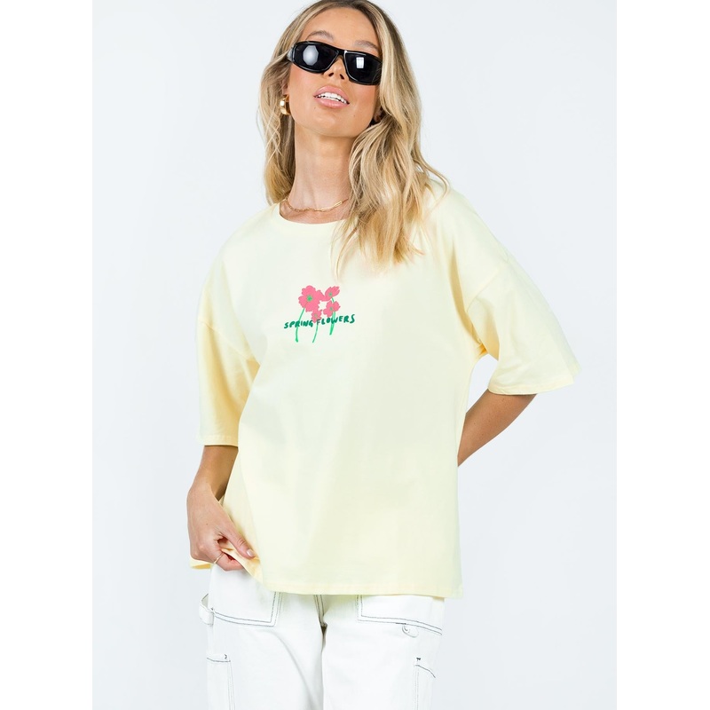 Spring Flowers Oversized Tee Butter