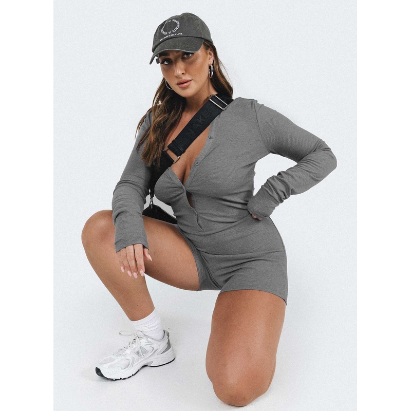 Angel Romper Dark Grey