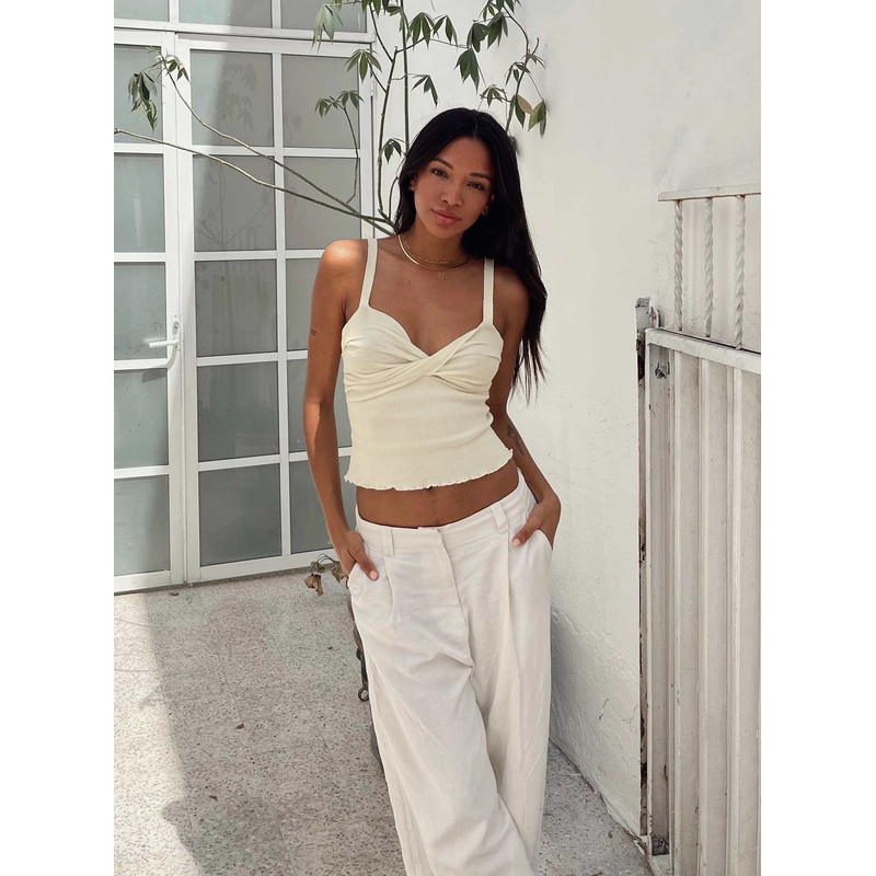 Dalma Twist Top Ivory