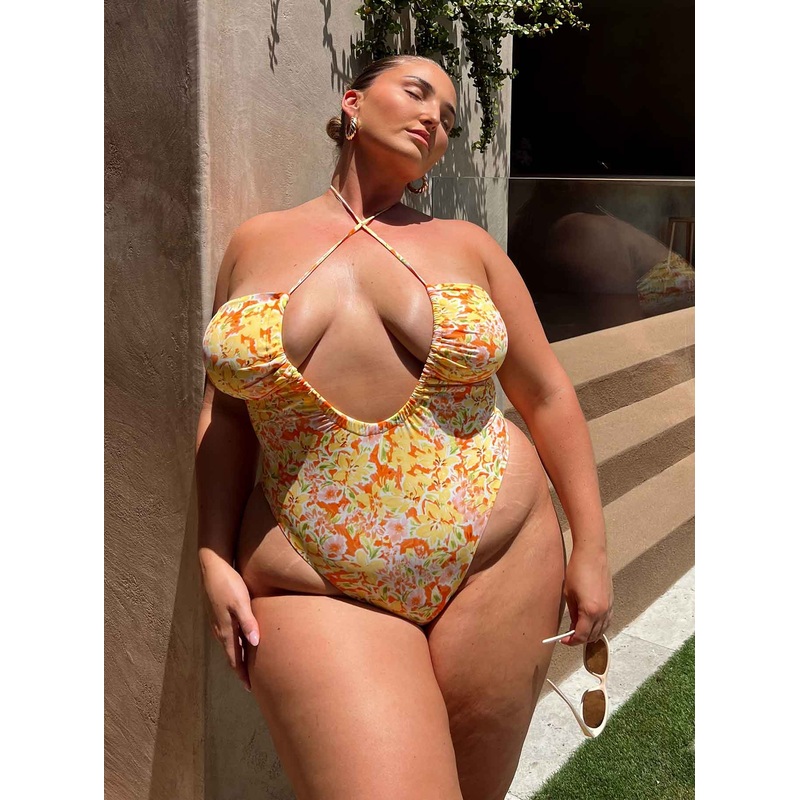 Fern One Piece Yellow Multi Curve