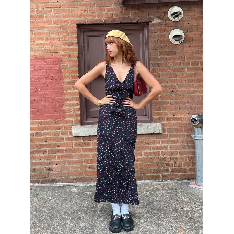 Garrick Maxi Dress Black / Red