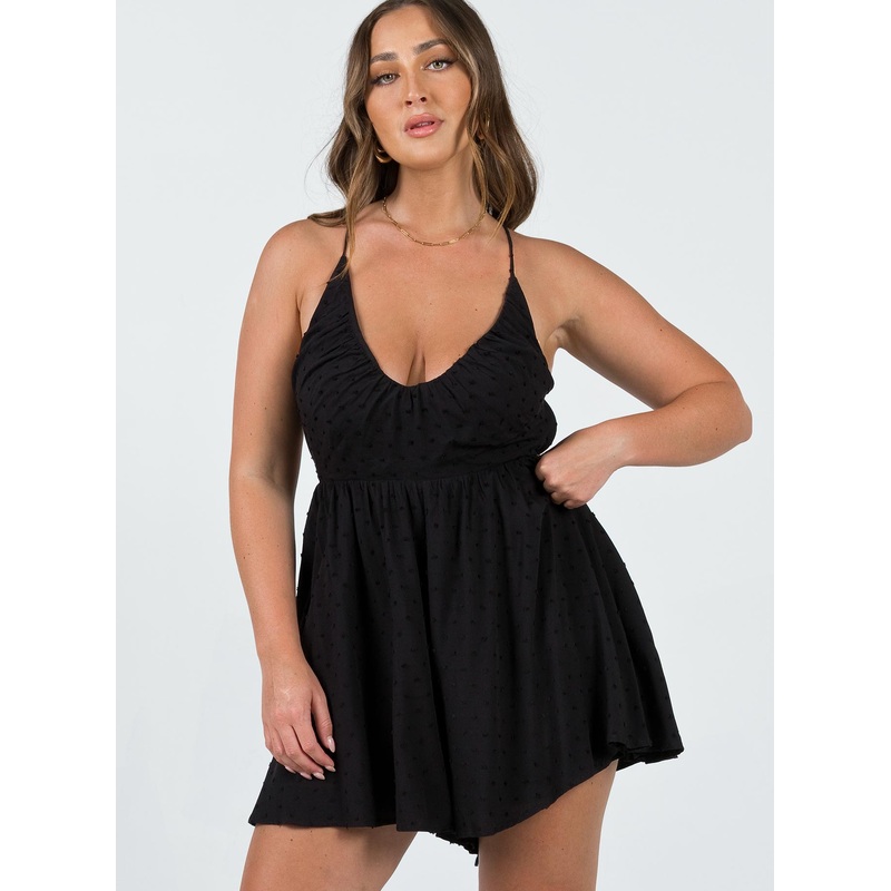 Lilia Romper Black