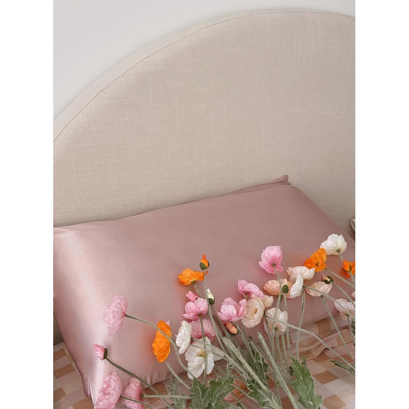 Rosalyn Silky Pillow Case Set Pink