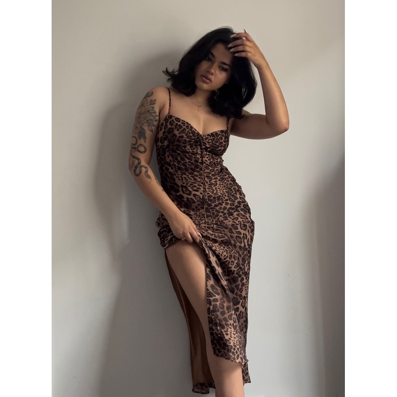 Safari Midi Dress Leopard
