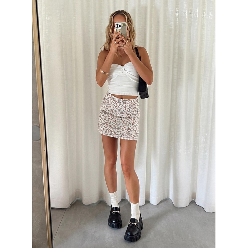 Acer Mini Skirt White Floral