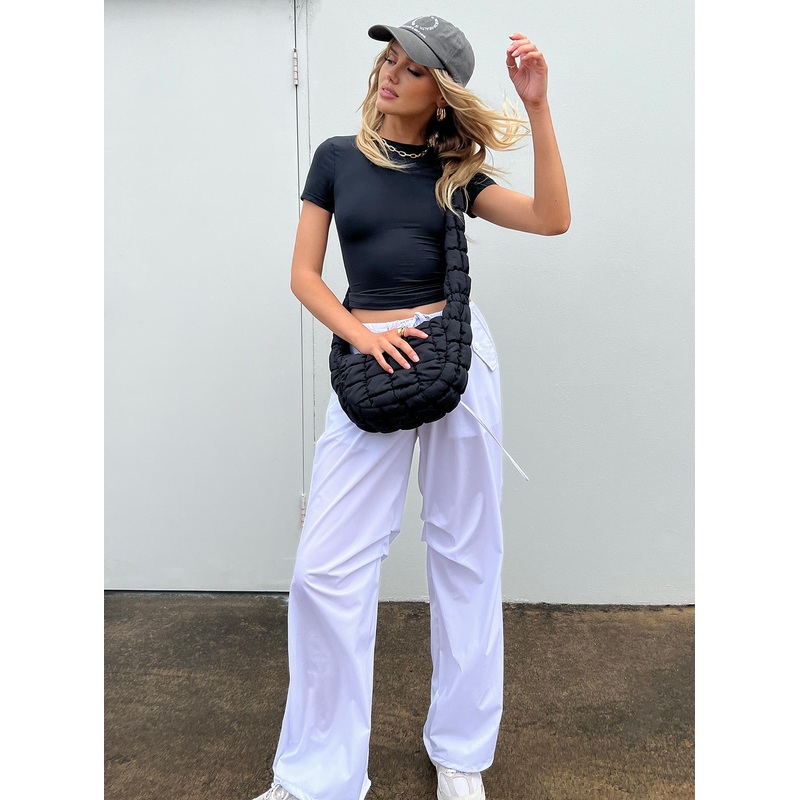 Snow Parachute Pants White