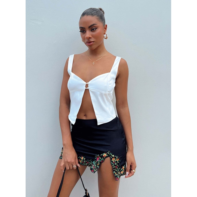 Floreto Mini Skirt Black