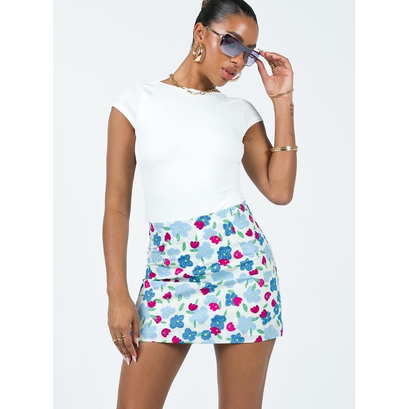 Neuman Mini Skirt White