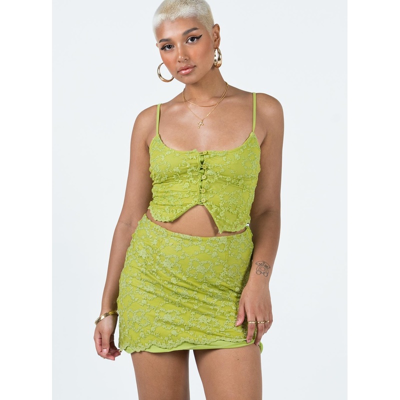 Basildon Mini Skirt Green
