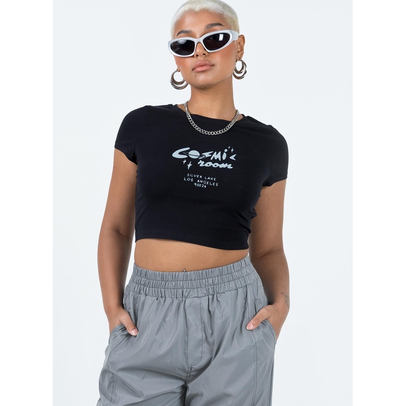 Cosmic Baby Tee Black