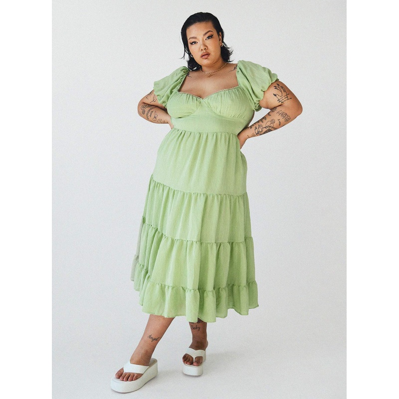 Danny Midi Dress Green Curve