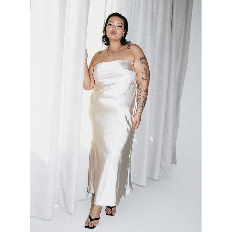 Haley Maxi Dress Champagne Curve