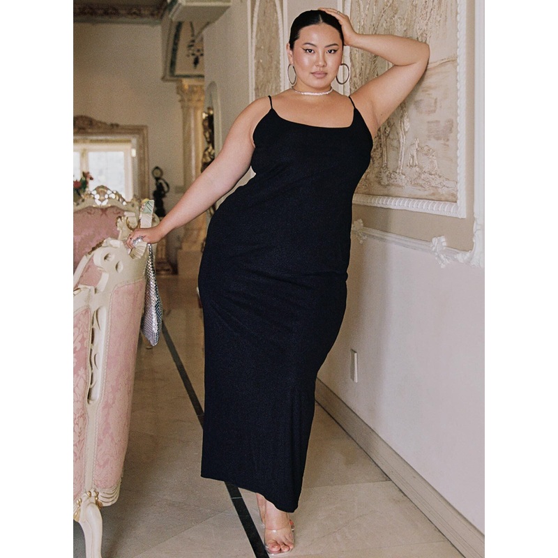 Knox Maxi Dress Black Curve