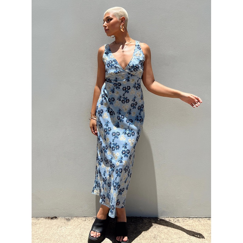 Nellie Maxi Dress Blue Floral