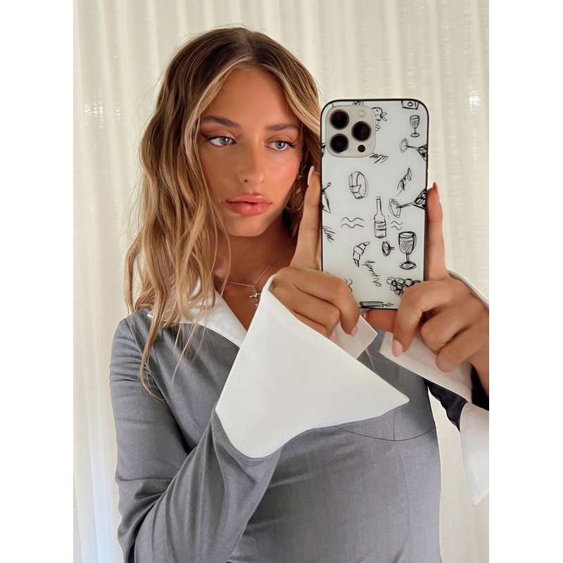 Picnic iPhone Case Black / White