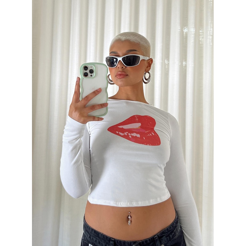 Pucker Up Top Ivory