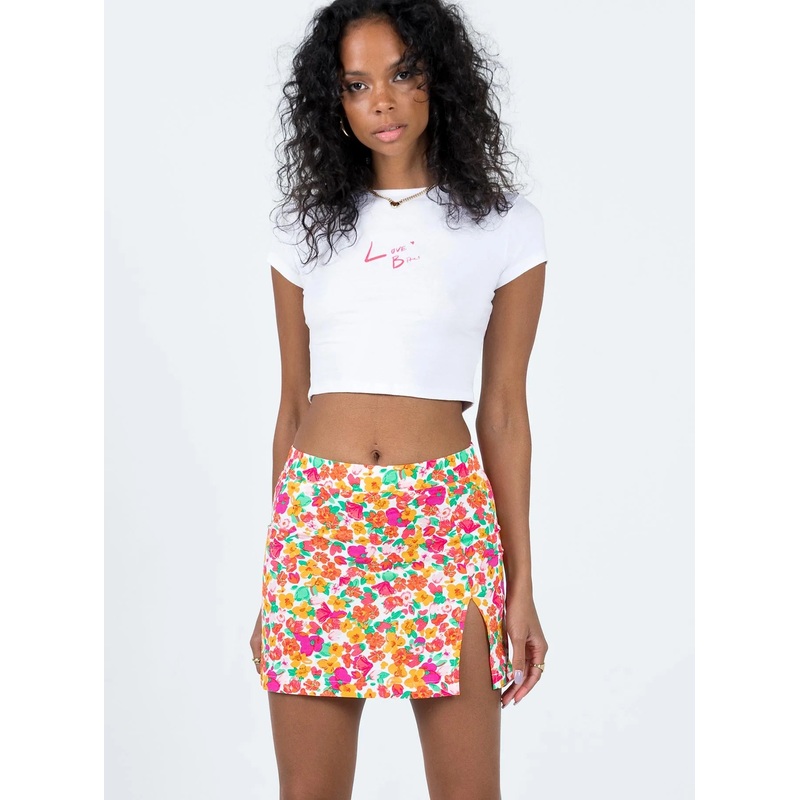 Celtis Mini Skirt Rainbow Floral