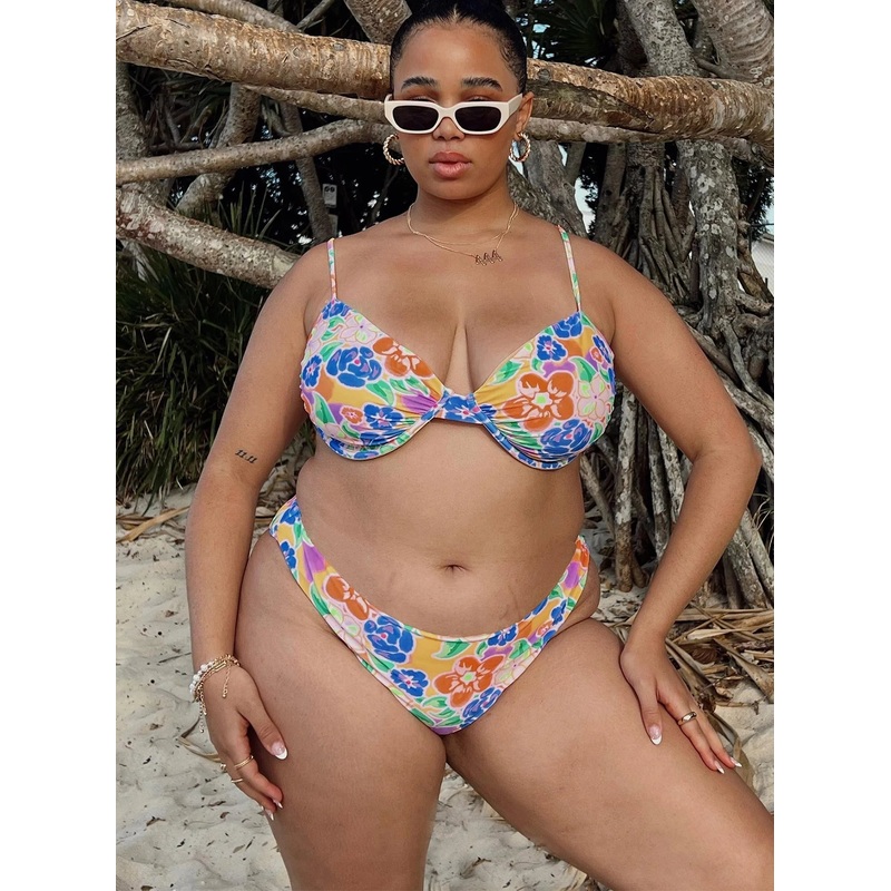 Ellie Bikini Bottoms Multi Floral Curve