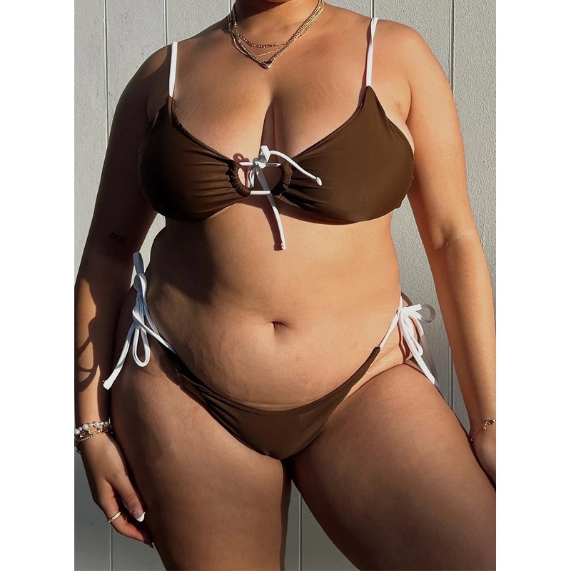 Janey Bikini Bottoms Brown Curve