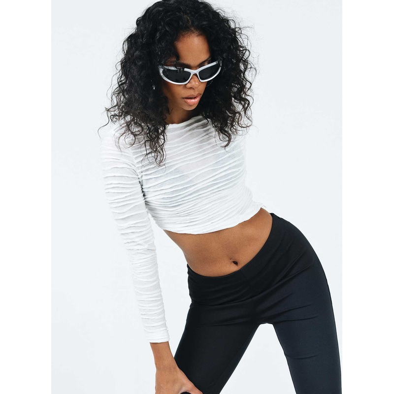 Korina Long Sleeve Top White