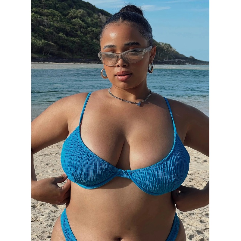 Lolita Bikini Top Blue Curve