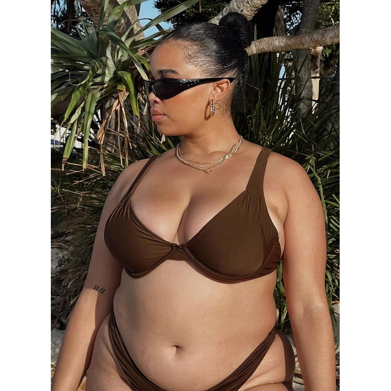 Lolita Bikini Top Brown Curve