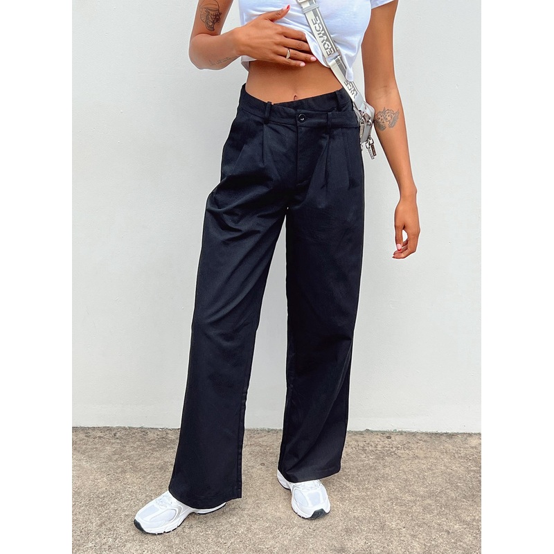 Mertyl Asymmetric Pants Black