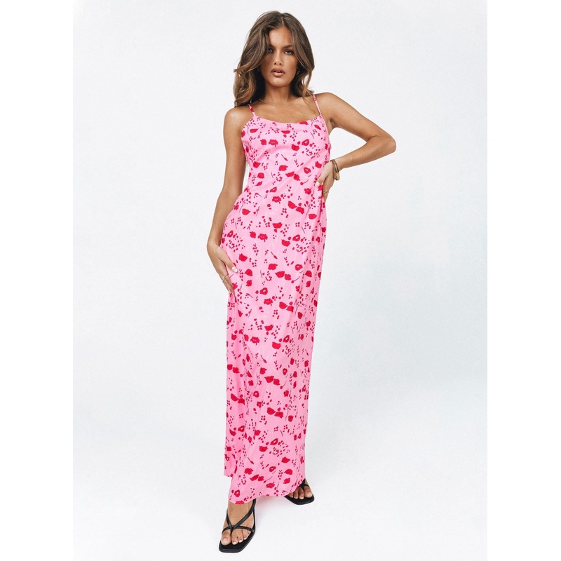 Cherry Dream Maxi Dress Pink