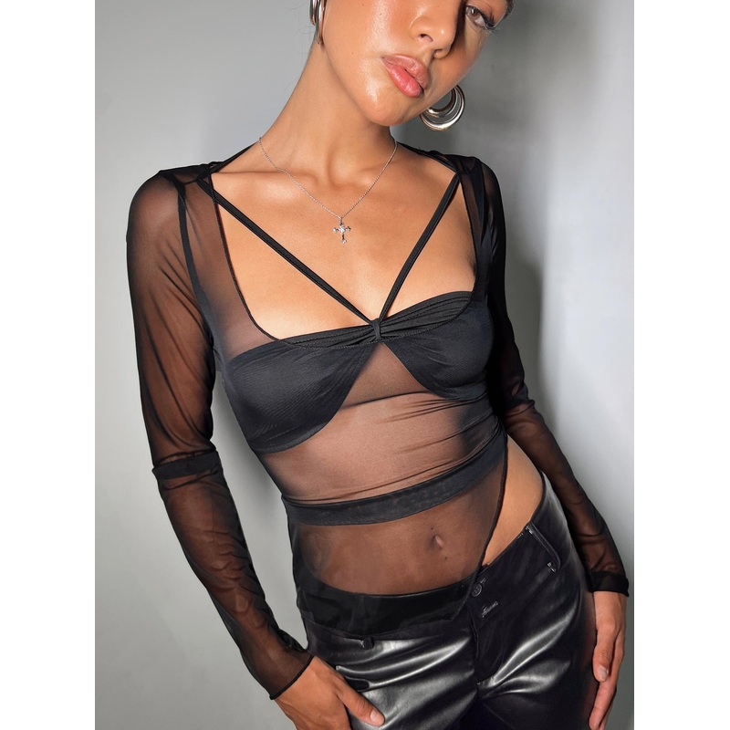 Garcian Long Sleeve Top Black