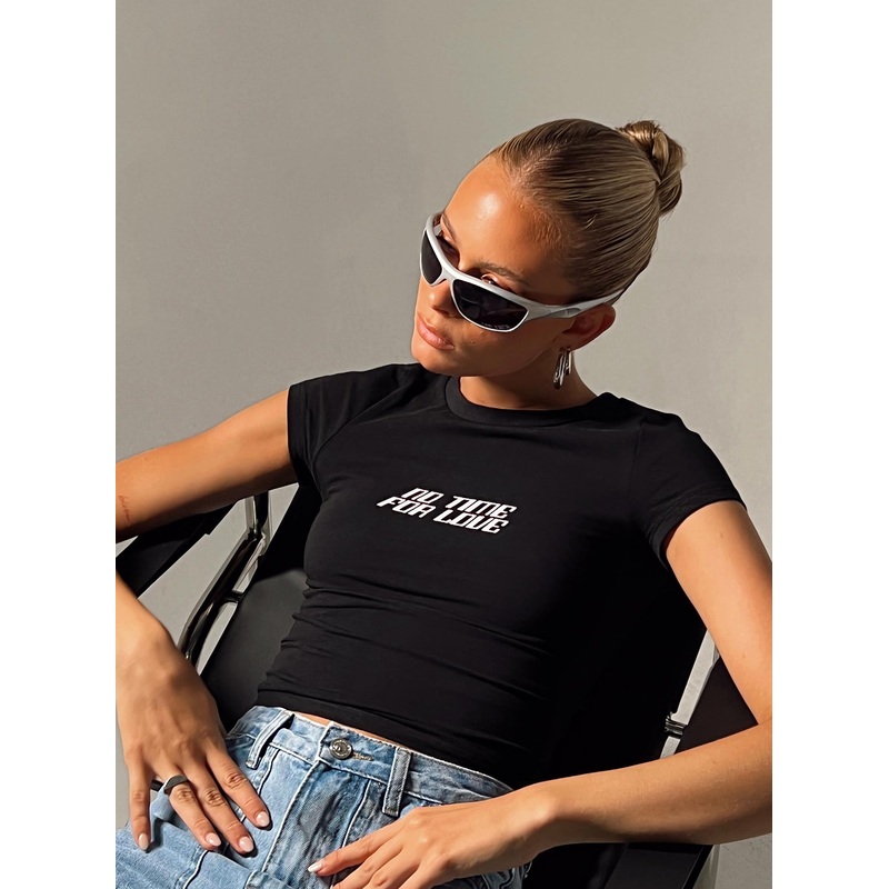No Time For Love Tee Black