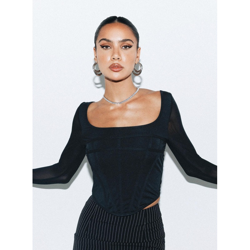 Costello Long Sleeve Top Black