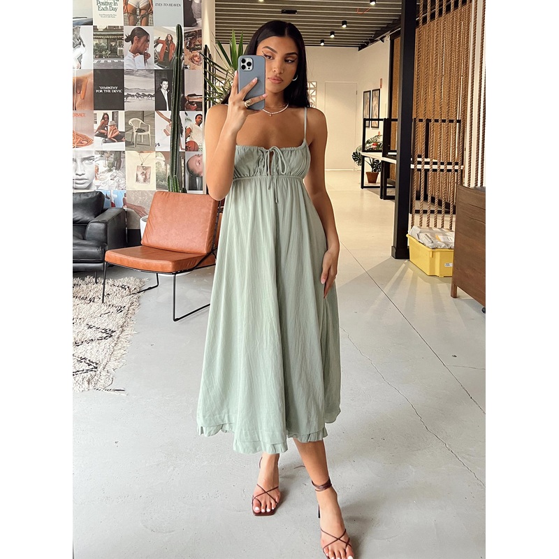 Empress Of Love Midi Dress Sage