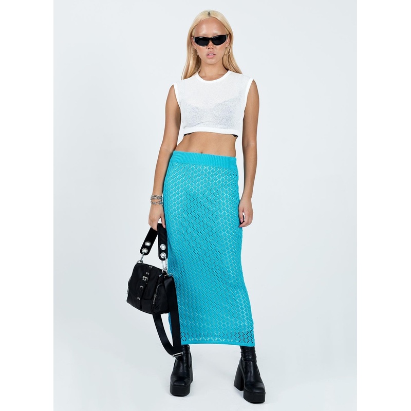 Rissie Midi Skirt Blue