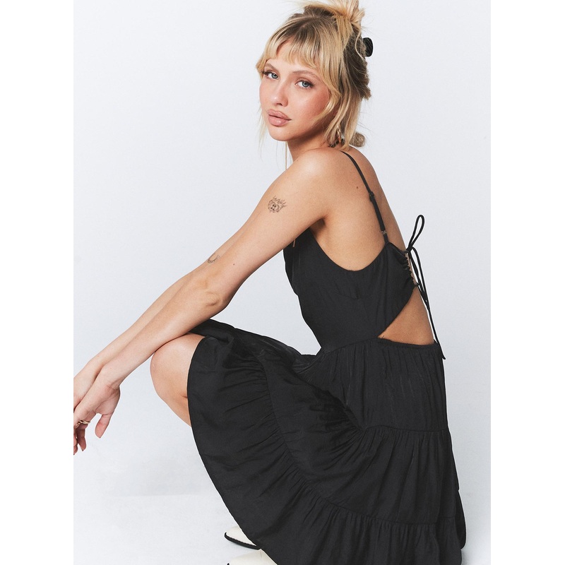Summer Break Mini Dress Black