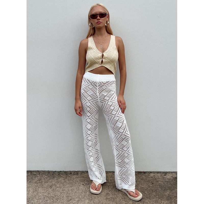 Cosima Knit Pants White