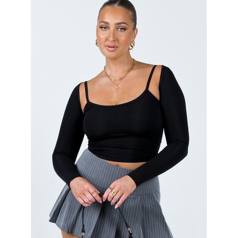 Hyden Long Sleeve Top Black
