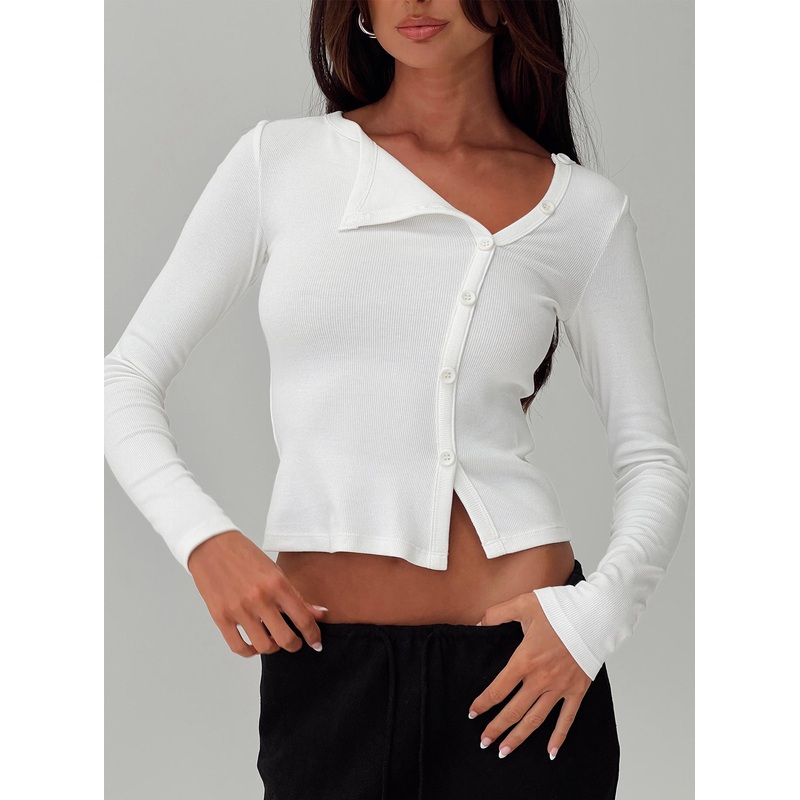 Passoni Long Sleeve Top White