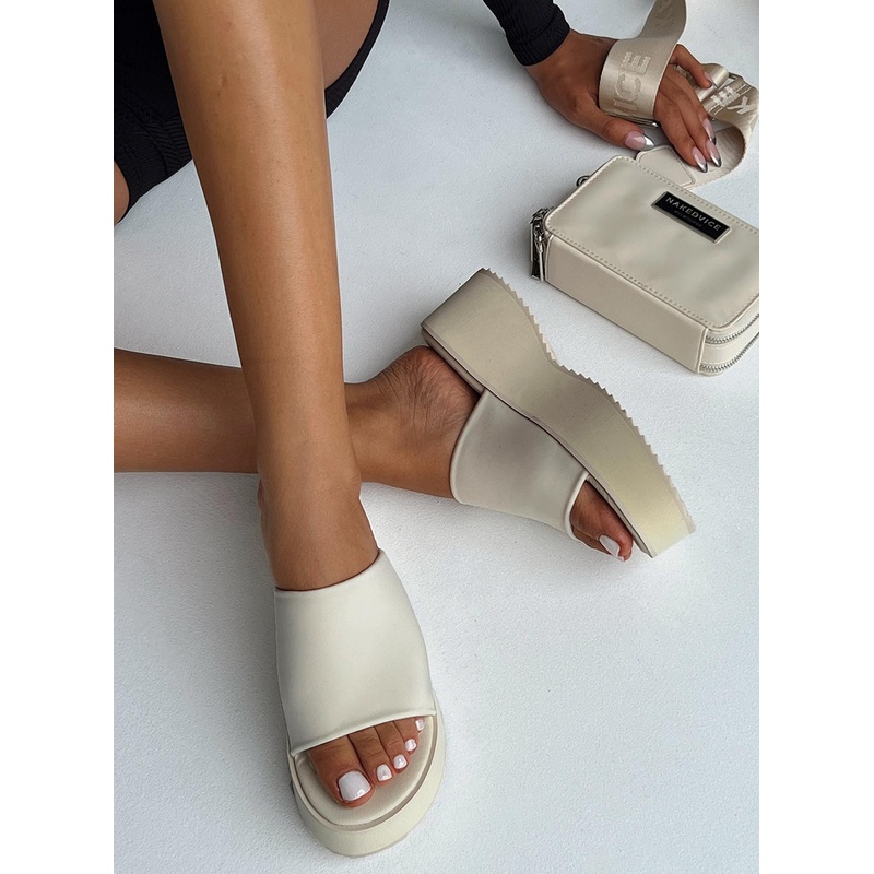 Barnes Platform Sandals Beige