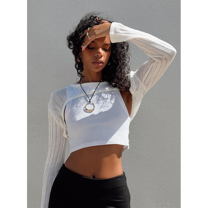 Bazley Knit Bolero White