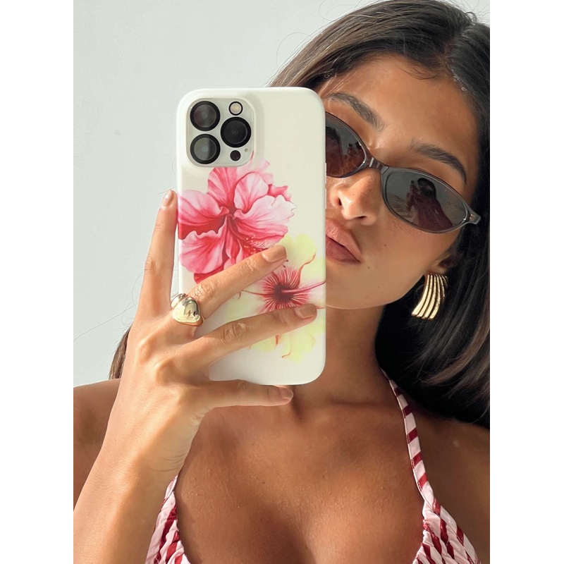 Hibiscus Heart Iphone Case Pink