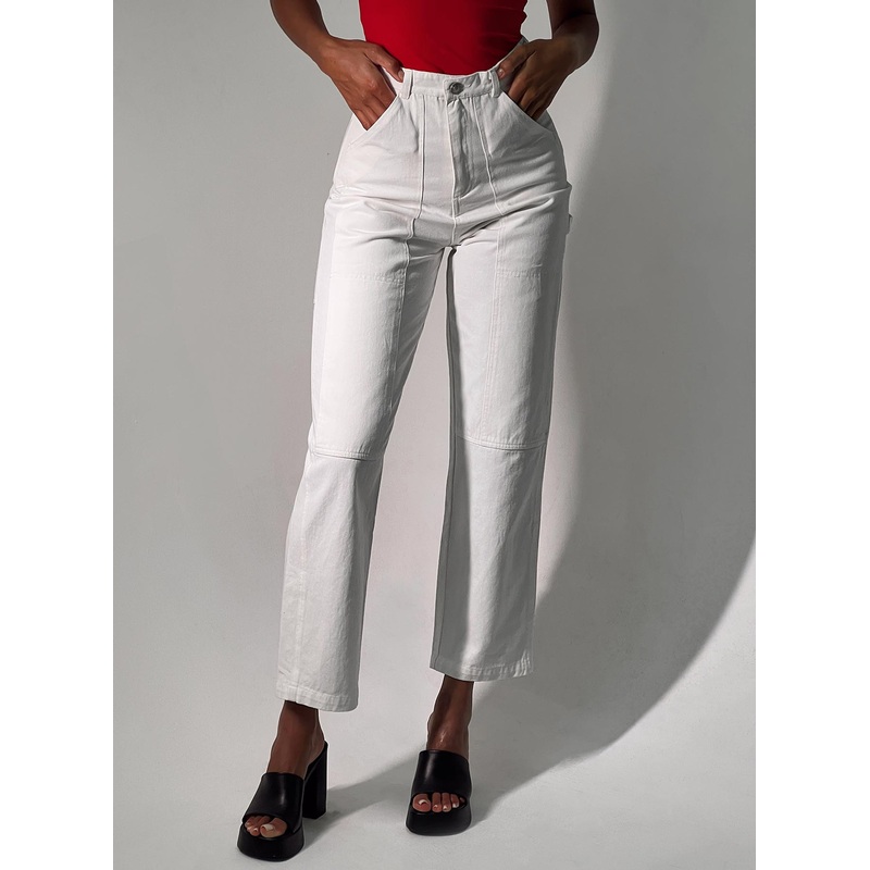 Dropouts Cargo Jeans White