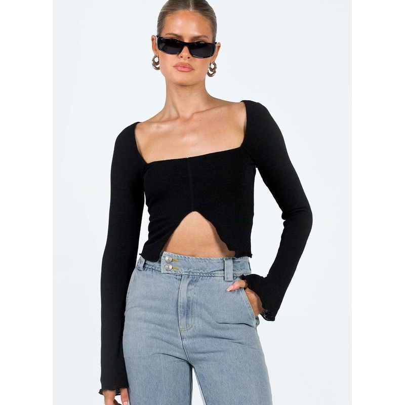 Gabriel Long Sleeve Top Black