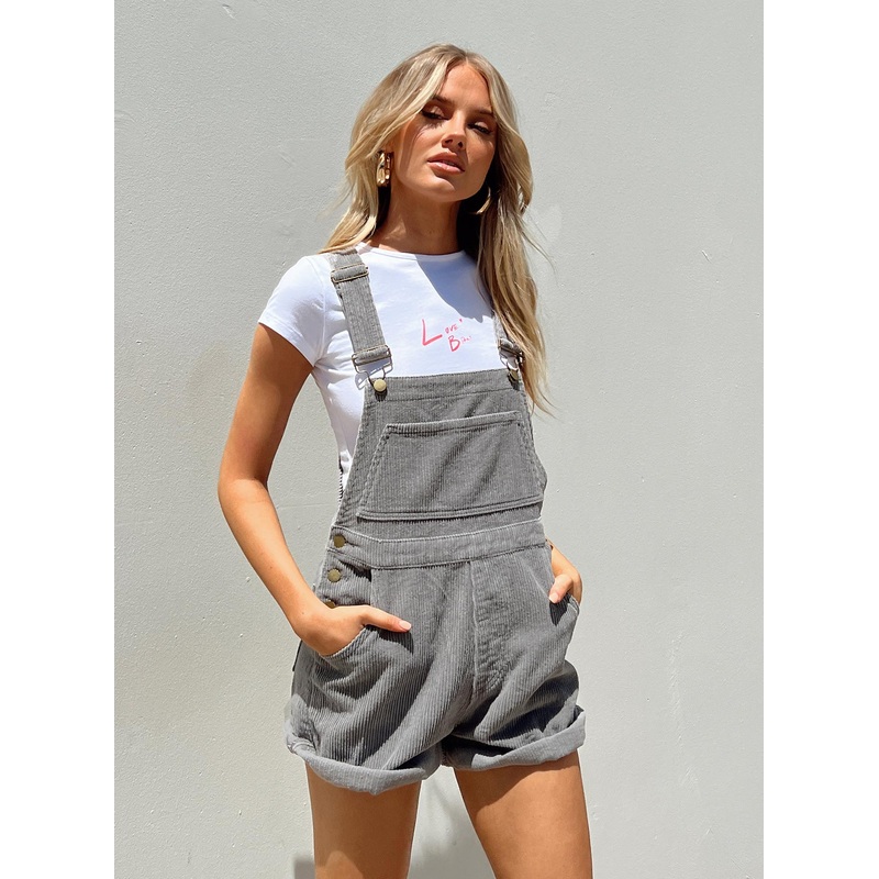 Kacey Short Overalls Grey